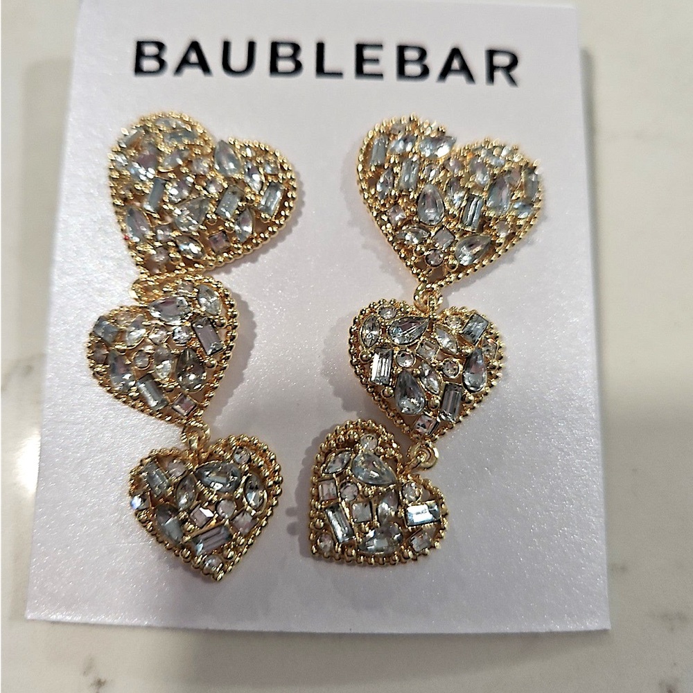 BaubleBar Heart Drop Earrings